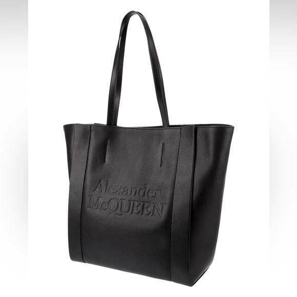 Alexander McQueen Leather Signature Shopper Tote Bag Purse 💕for Sasha - Picture 2 of 16